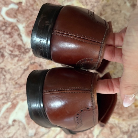 $698 Crockett & Jones Peal & Co Loafer Wingtip US 8 E UK 7 Chestnut Tan - Picture 7 of 11